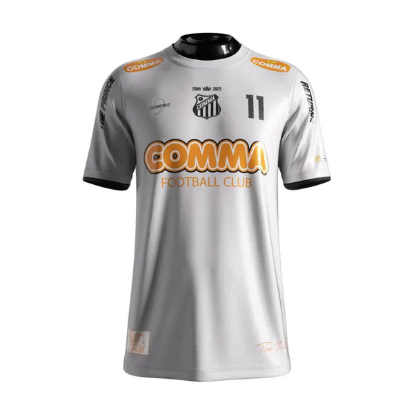 PRÉ-VENDA Jersey The Prince Santos 24/25 Branca - Comma Masculino Torcedor