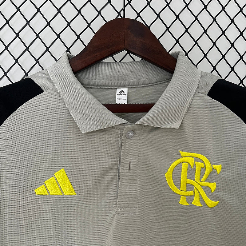 Jersey Flamengo Treino 24/25 Cinza Polo