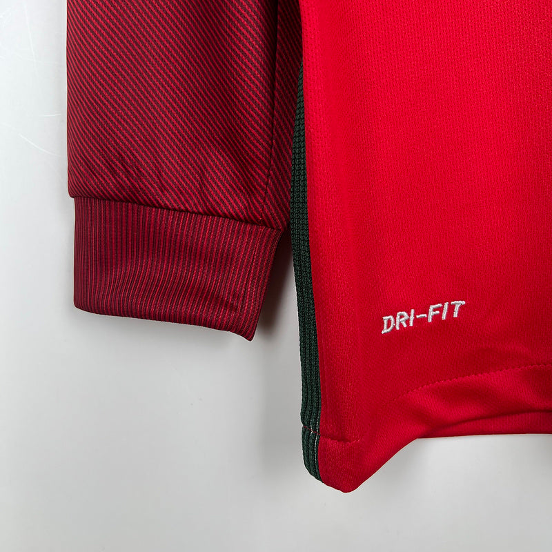 Jersey Portugal Retrô 2016 Manga Longa Vermelho
