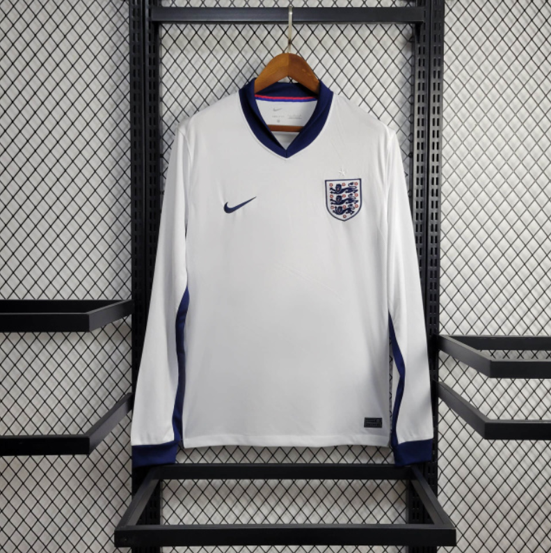Jersey 24∕25 Manga longa Seleção da Inglaterra Branco